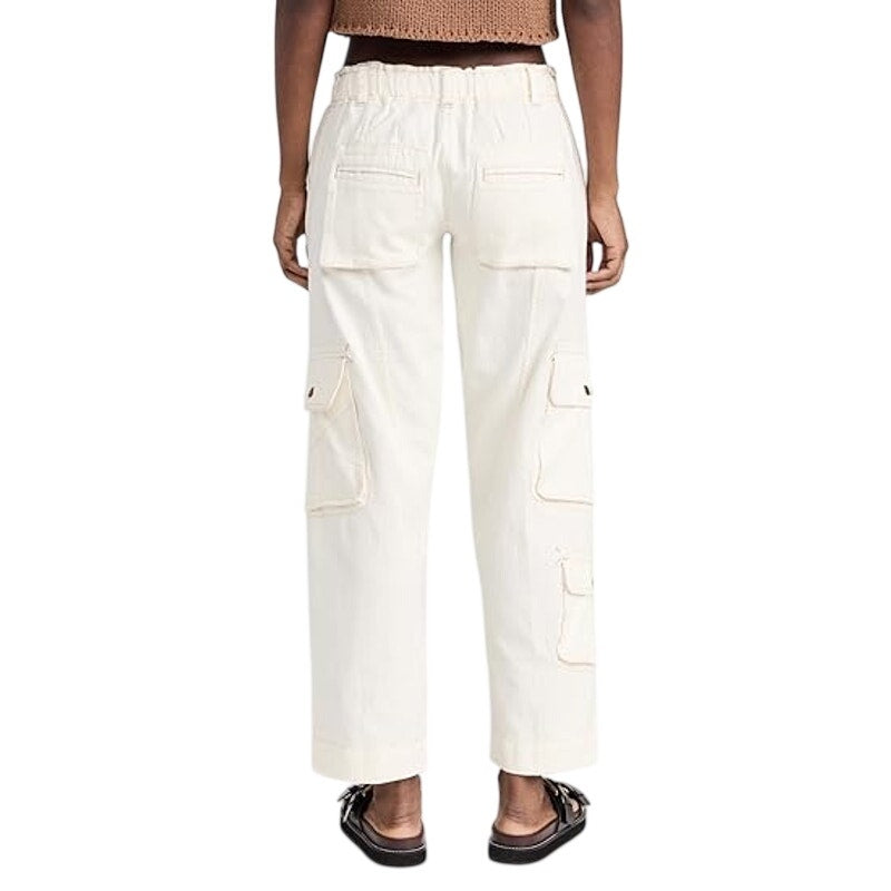 Free People Women's Tahiti Cargo Pants in Ivory Tofu