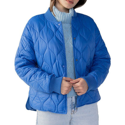 Sanctuary Vancouver Quilted Bomber Jacket In Galactic Blue