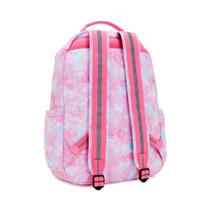 Kipling Seoul Large 15 Laptop in Pink Garden Clouds Large