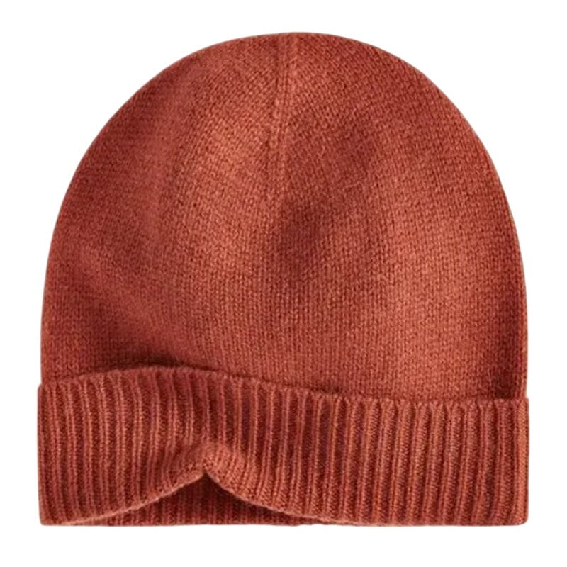 Charter Club 100% Cashmere Cuffed Beanie in Bronze Brown