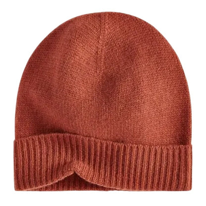 Charter Club 100% Cashmere Cuffed Beanie in Bronze Brown