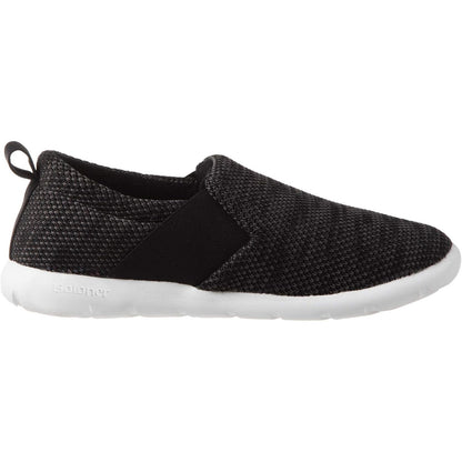 Isotoner Ladies Marled Black Slip-On Sneakers w/ Everywhere Sole