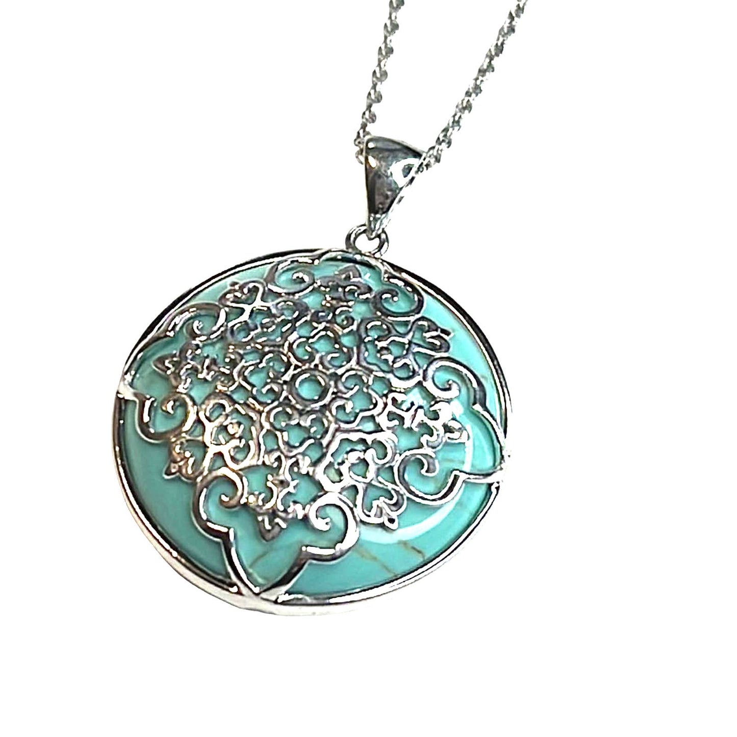 R. H. Macy Silver & Turquoise Filigree Necklace, NWT!