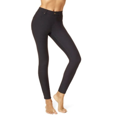 HUE Ladies High Waisted Blackout Textured Pull On Leggings