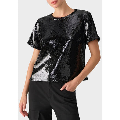 Sanctuary Ladies Perfect Sequin Tee In Black