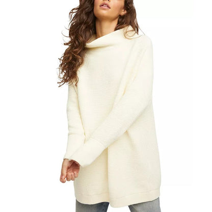 FREE PEOPLE Ottoman Ribbed Tunic Sweater In Ecru