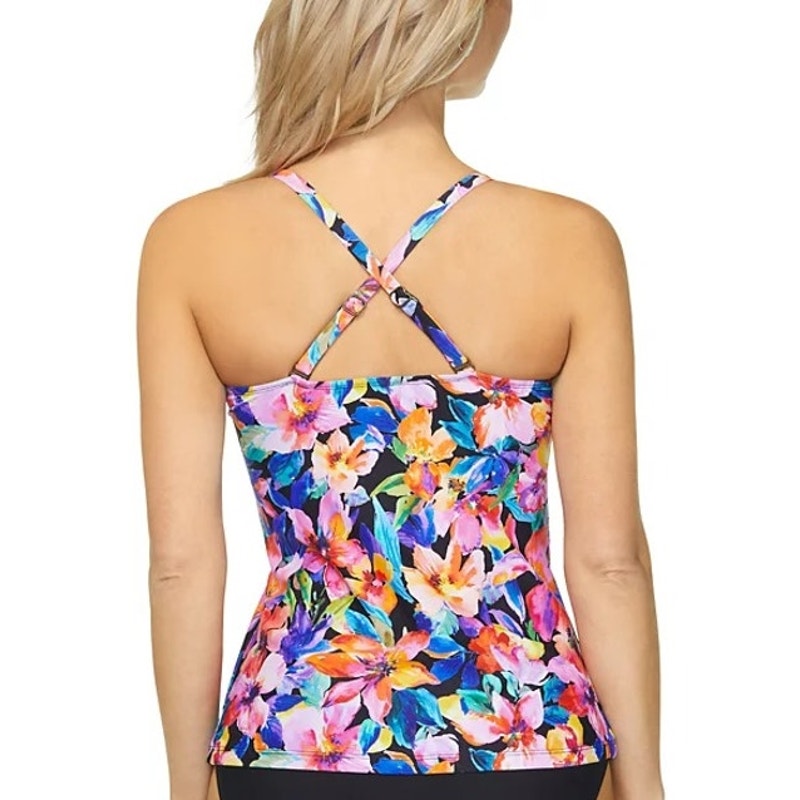 Island Escape Women's Tahiti Tankini Top In Tropical Multi