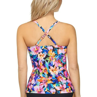 Island Escape Women's Tahiti Tankini Top In Tropical Multi
