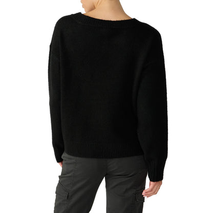 Sanctuary Women's Easy Breezy V-Neck Pullover Sweater In Black