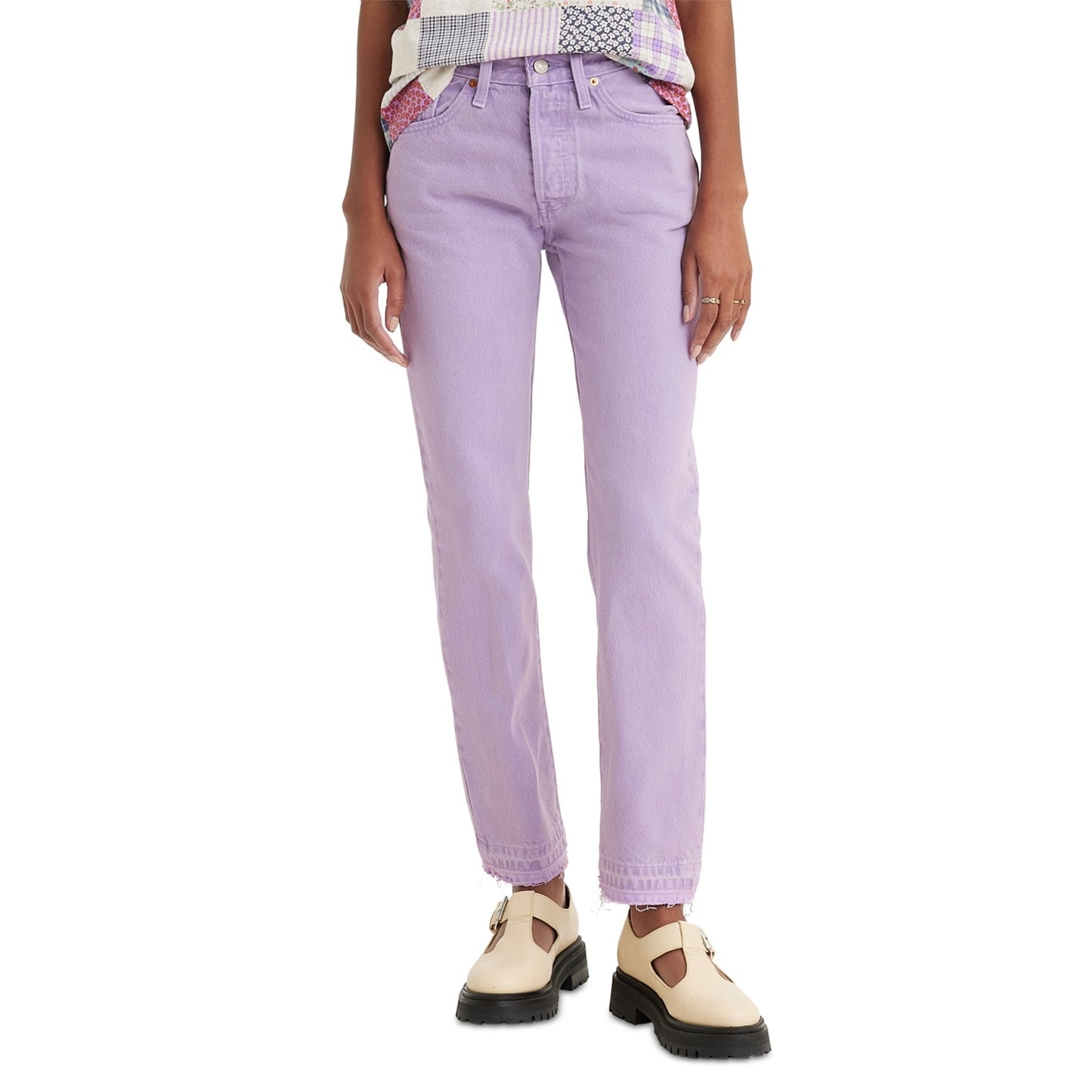 Levi's Women's 501 Original Fit Straight Leg Jeans in Purple Rose, Size 30