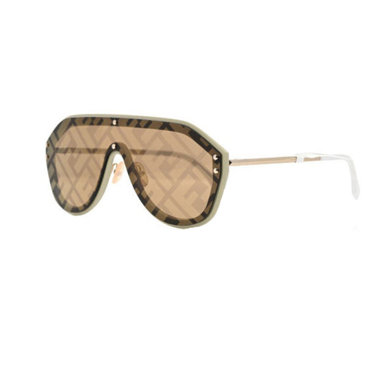 Fendi Large Brown Signature Sunglasses w/ Ivory Details, “FFM0039/G/S”