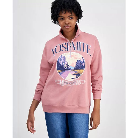 Self Esteem Juniors' Oversized Yosemite 1/4-Zip Sweatshirt