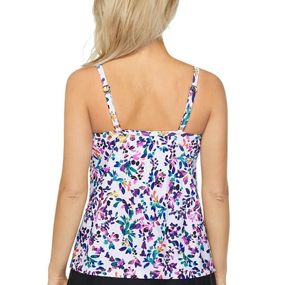 Island Escape Women's Scorpio Floral-Print Twist-Front Tankini Top