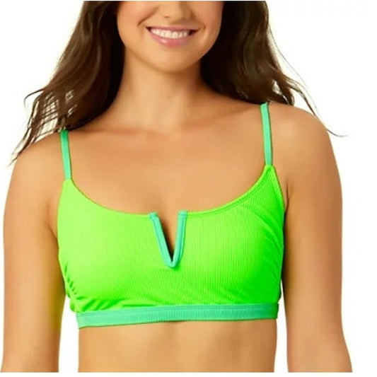 Salt + Cove Juniors V-Wire Ribbed Bralette Mint Colorblock