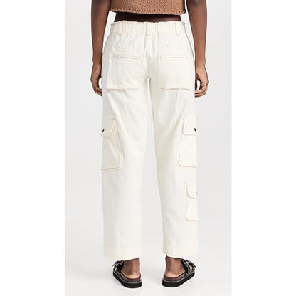 Free People Tahiti Cargo Pant In Ivory Tofu