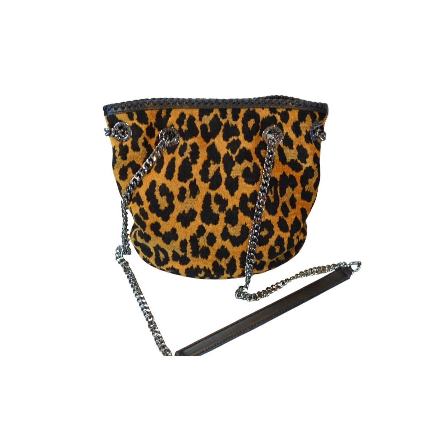 Stella McCartney Women's "Falabella" Shoulder Bag in Leopard Jacquard Tan