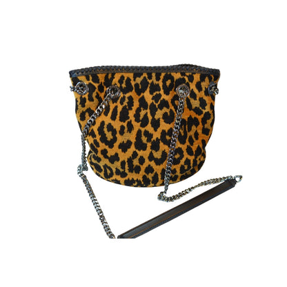 Stella McCartney Women's "Falabella" Shoulder Bag in Leopard Jacquard Tan