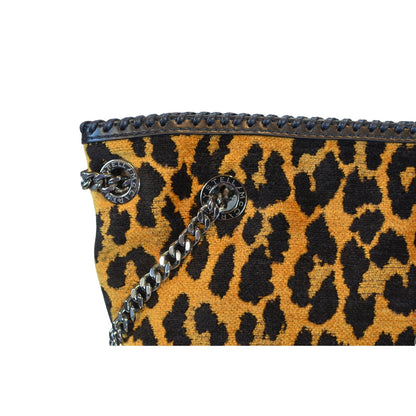 Stella McCartney Women's "Falabella" Shoulder Bag in Leopard Jacquard Tan
