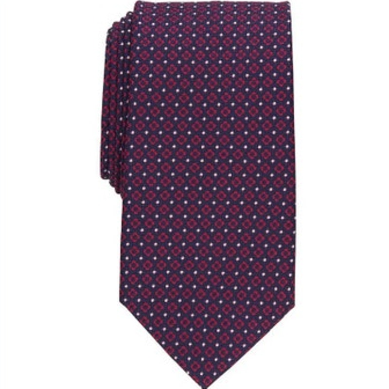 Club Room Menswear Red & Navy Blue Medallion Neck Tie, OS