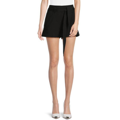 DKNY Tie Belted Shorts in Black