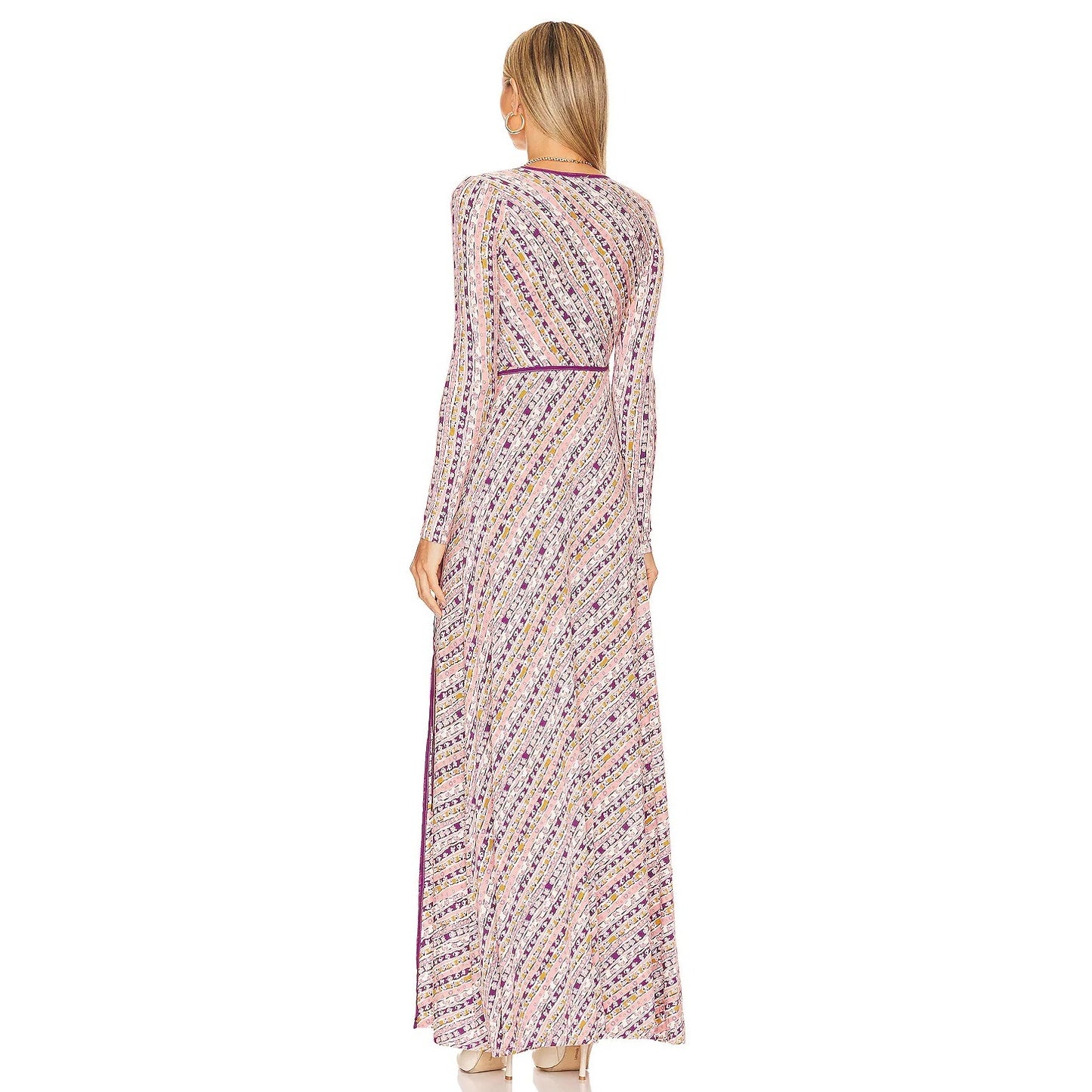 Free People Phoebe Maxi Dress in Peach Combo