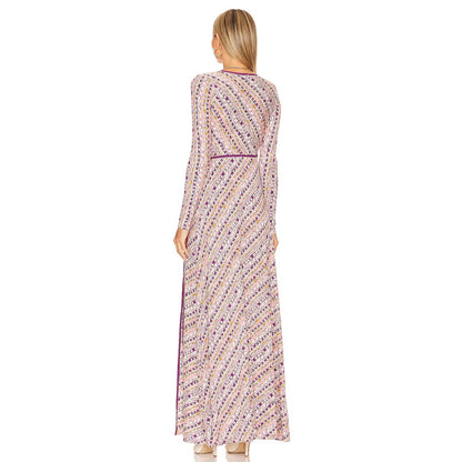 Free People Phoebe Maxi Dress in Peach Combo