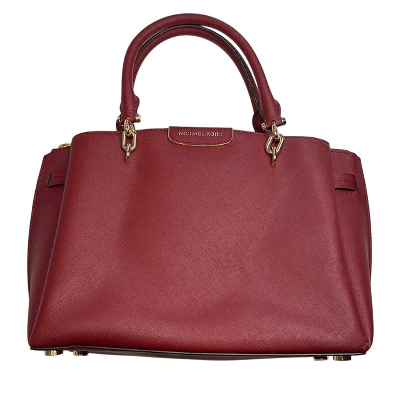 Michael Kors “Rochelle” Deep Wine Red Saffiano Leather Shoulder Bag, NWT