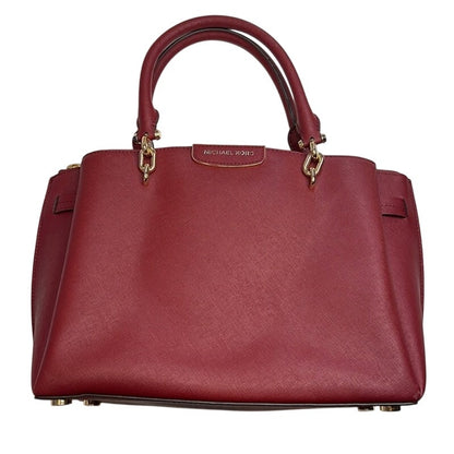 Michael Kors “Rochelle” Deep Wine Red Saffiano Leather Shoulder Bag, NWT