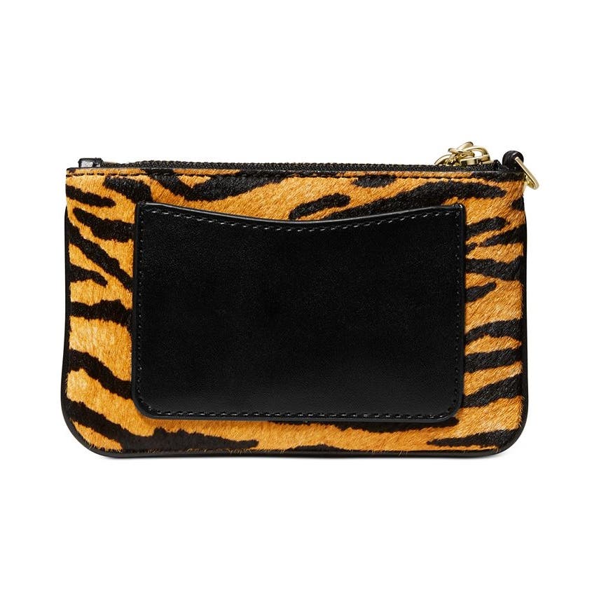 MICHAEL KORS Animal Print Calf Hair Parker Key Card Holder