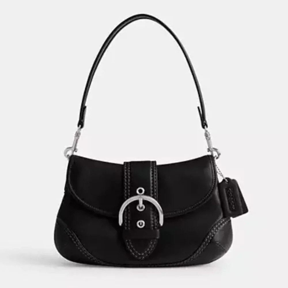 COACH Soho Regenerative Leather Shoulder Bag In Black