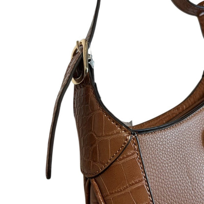 GIANI BERNINI Croc-Embossed Pebble Crossbody In Caramel