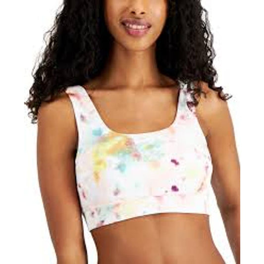 Jenni Women's Bright Tie Dye Print Sports Bra, Size Large