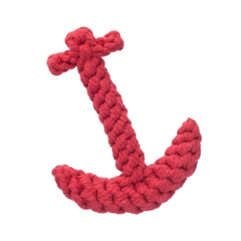 Jax & Bones Red Anchor Rope Chew Toy, 7"