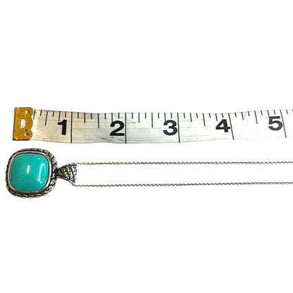 R. H. Macy Silver & Turquoise Square Necklace