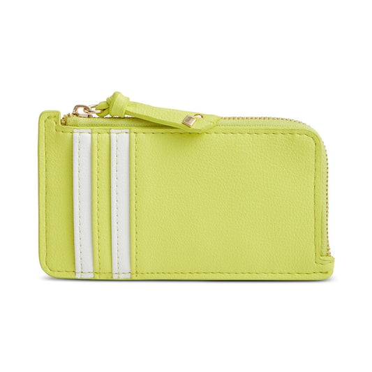 On 34th "Ramonah" Card Case Wallet in Lemon Yellow & White