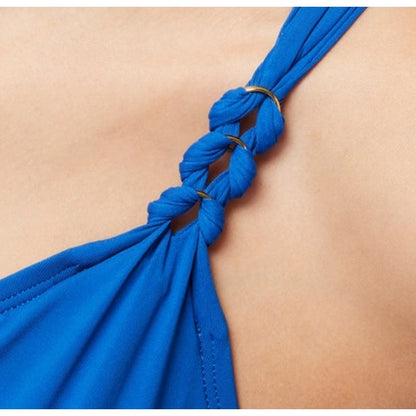Bleu by Rod Beattie Ring Master Plunge Tankini Top in Azure Blue