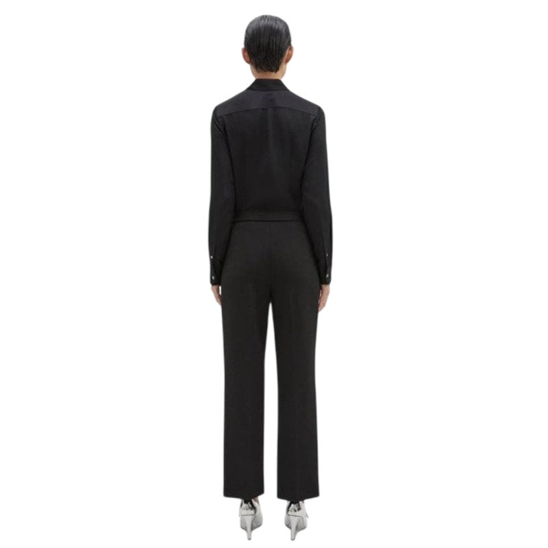 THEORY Women's Treeca 4K Pull-On Pants in Double-Knit Jersey Black
