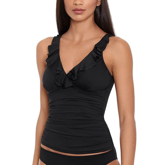 Ralph Lauren Ruffled Underwire Tankini Top