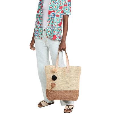 Mar Y Sol Montauk Crochet Carryall in Sand Natural