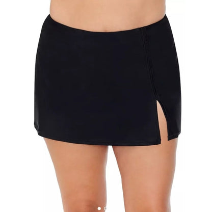 Raisins Curve Plus Size Costa Swim Skirt In Black