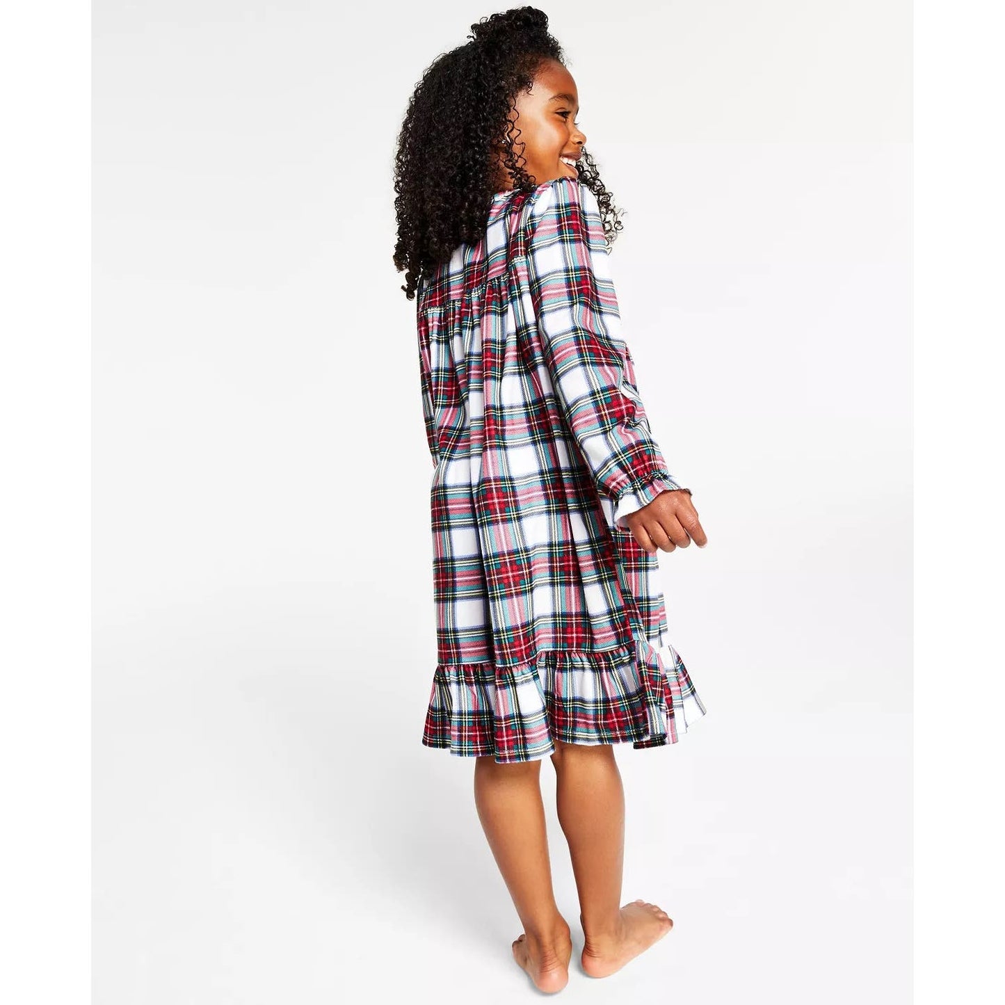 FAMILY PAJAMAS Matching Kids Stewart Plaid Nightgown