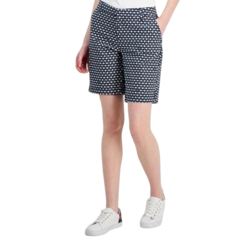 Tommy Hilfiger Women's Printed Hollywood Waist Sky Captain Black Shorts