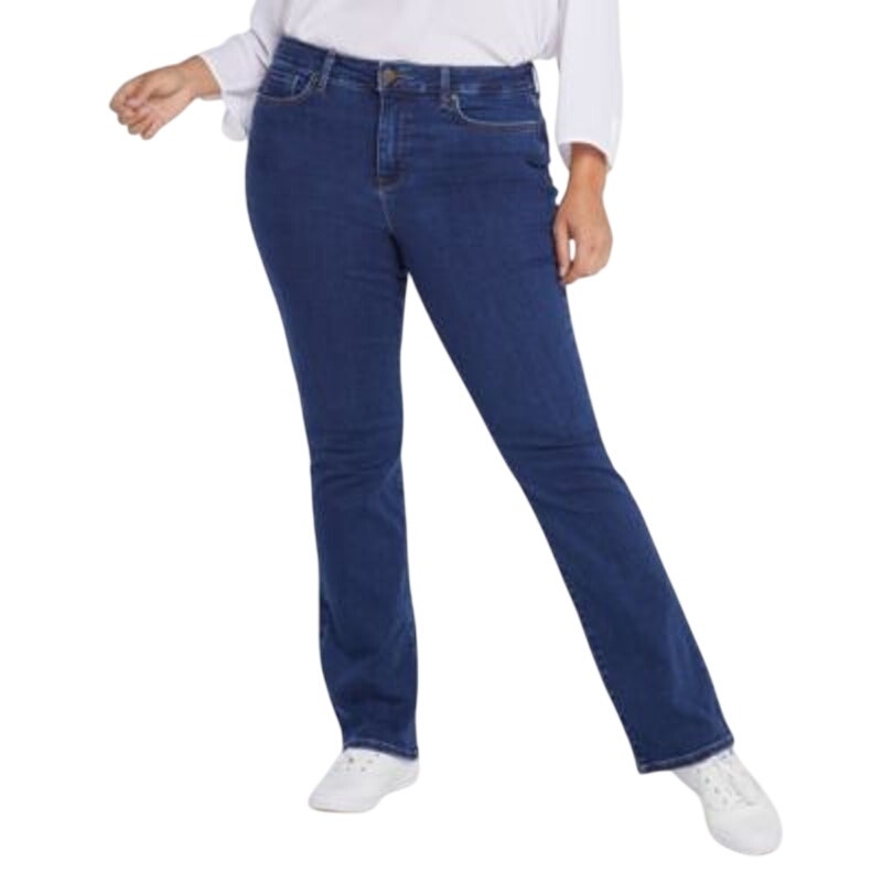 NYDJ Women's Plus Size Barbara Bootcut Jeans in Quinn Blue Wash
