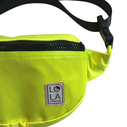 LOLA California Women's Sprite Moonbeam Small Bum Bag In Flourescent Yellow