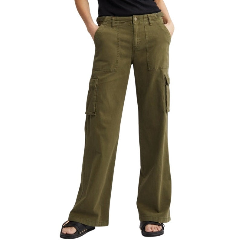 Sanctuary Women's Solid Reissue Straight-Leg Cargo Pants in Green