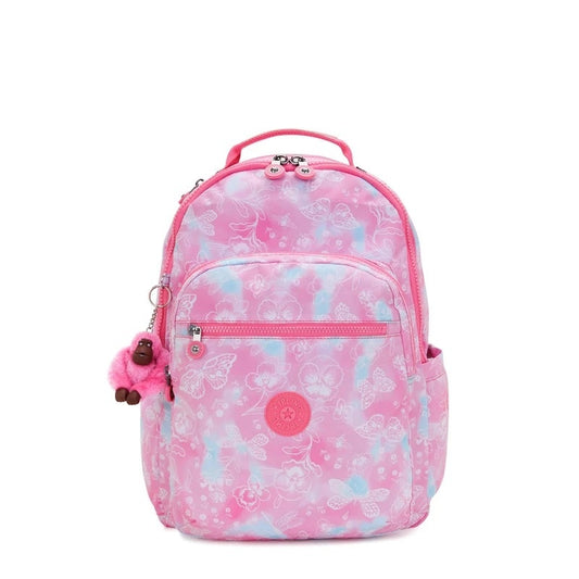 Kipling Seoul Large 15 Laptop in Pink Garden Clouds Large