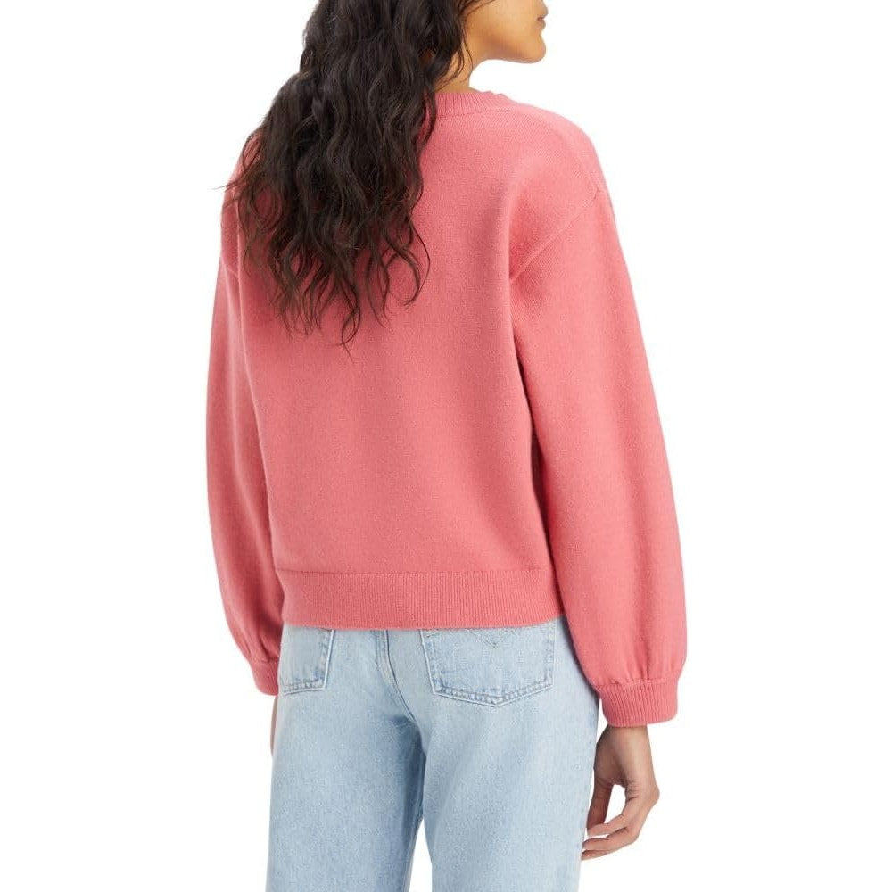 Levi's Women's Flower Sweater in Italian Rose Pink, Size Small