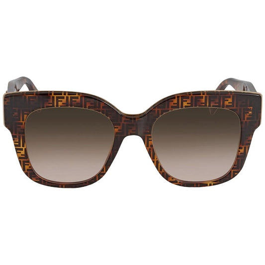 Fendi Brown & Black Havana Sunglasses, “Modern Cat Eye”