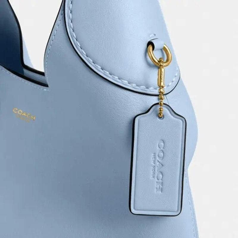 COACH  Brooklyn ShoulderBbag with Logo Detail In Bluebell