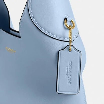 COACH  Brooklyn ShoulderBbag with Logo Detail In Bluebell